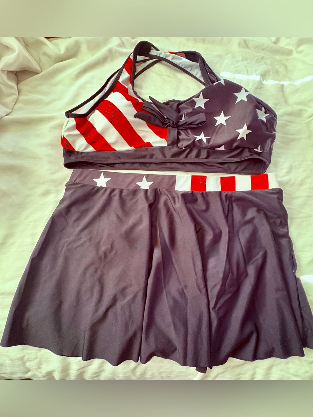 Women’s Navy Stars & Red Stripes Swim Set
